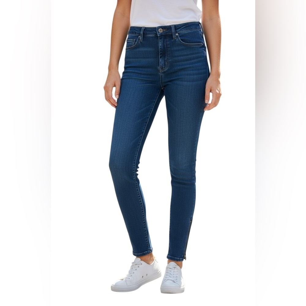 Madewell Skinny Skinny ankle zippers dark wash jeans